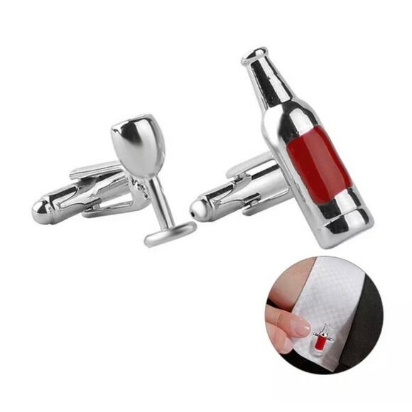 Red Wine Cufflinks - Picture 1 of 3